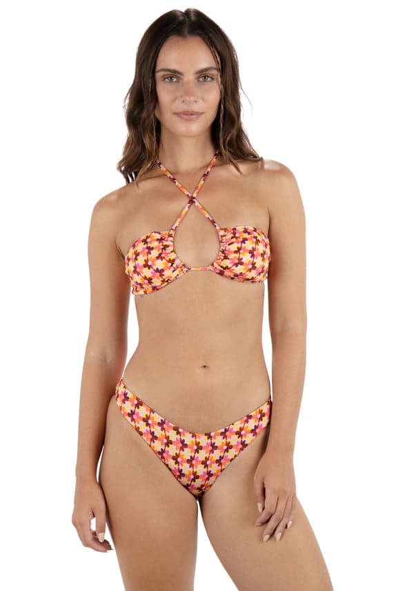 Hurley Daisy Tile Bandeau Coral Blossom