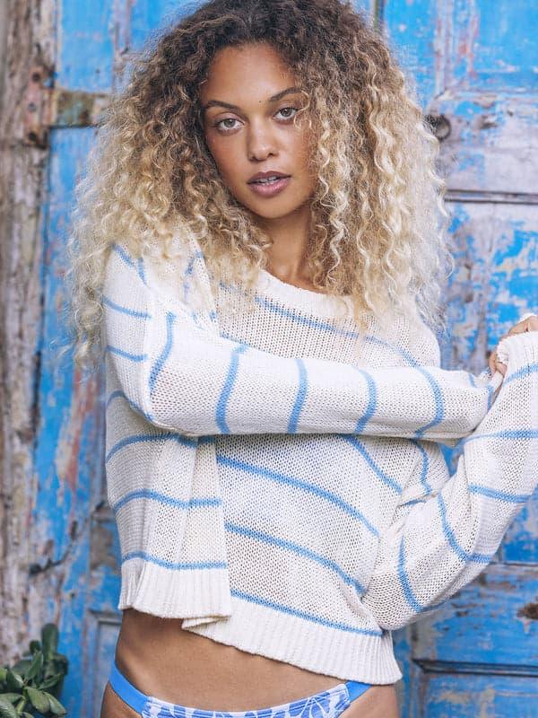 hurley Delta Long Sleeve Off White