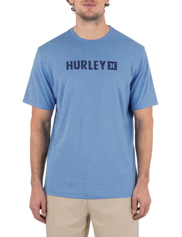 hurley Everyday Box Short Sleeve AQUIFER HEATHER