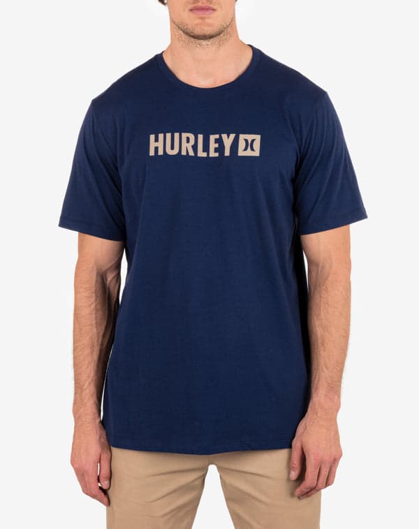 hurley Everyday Box Short Sleeve MIDNIGHT AQUA