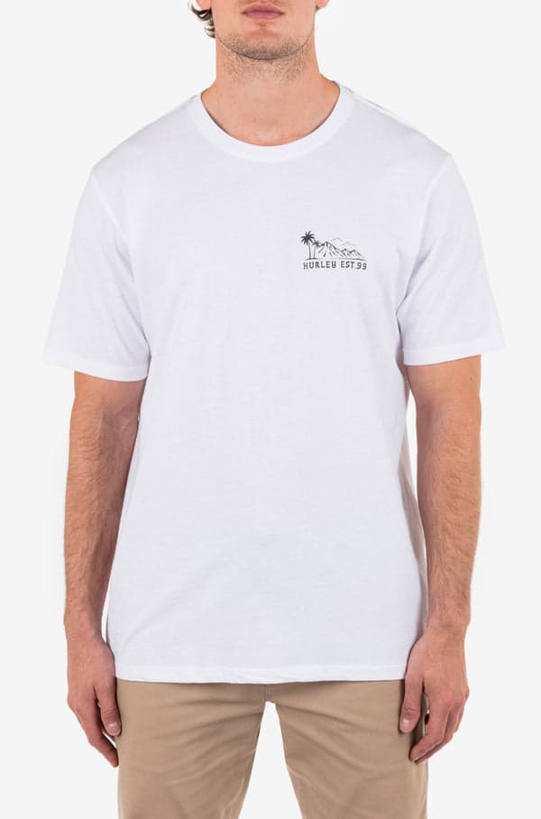 hurley Everyday Calico Short Sleeve WHITE