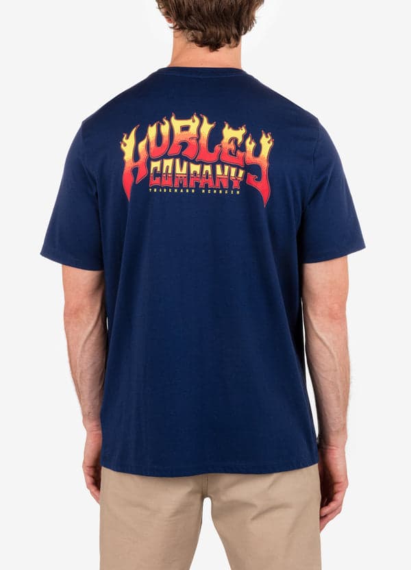 Hurley Everyday H Flame Short Sleeve MIDNIGHT AQUA