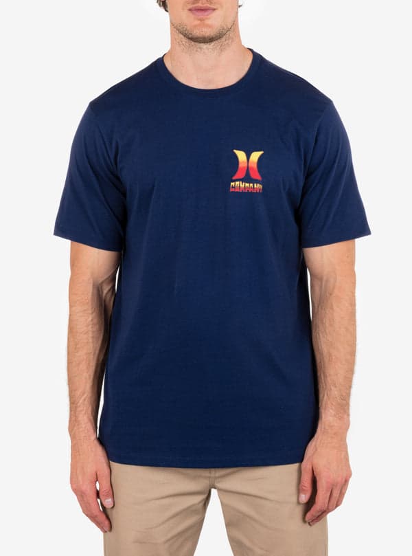 hurley Everyday H Flame Short Sleeve MIDNIGHT AQUA