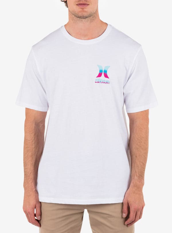 hurley Everyday H Flame Short Sleeve WHITE
