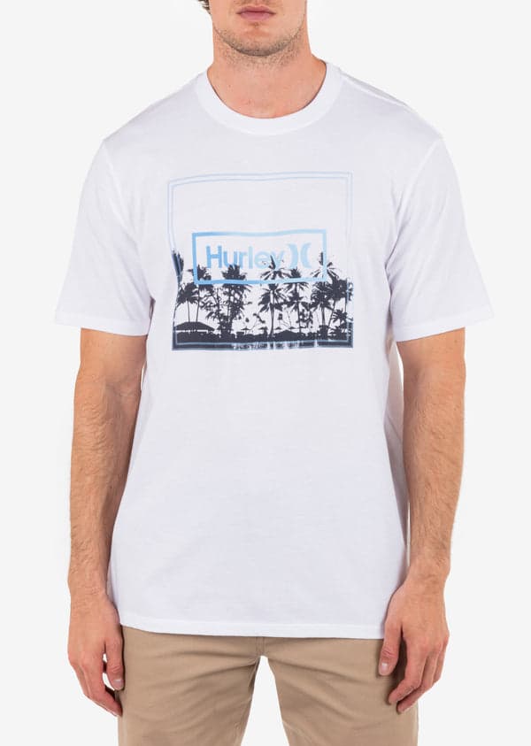 hurley Everyday Newspaper Short Sleeve WHITE