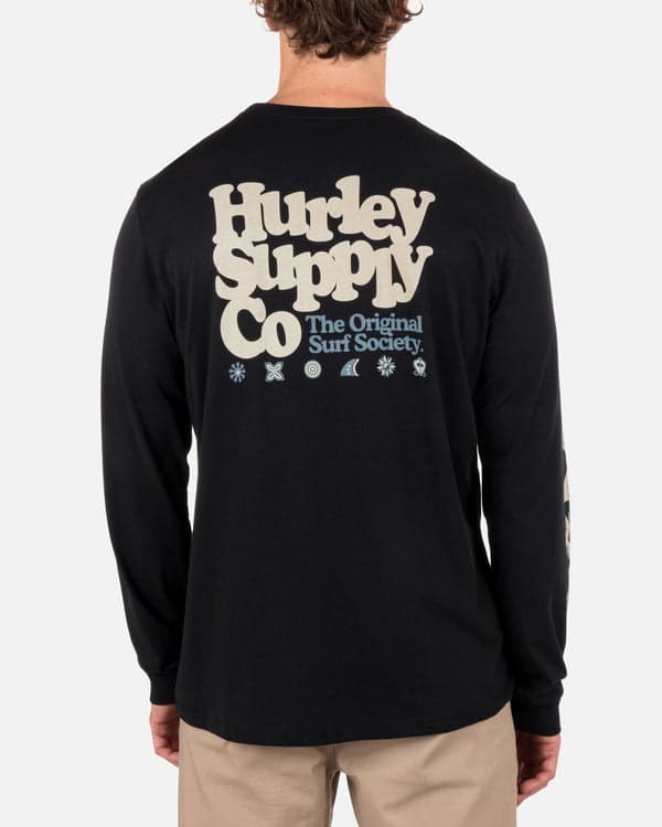 Hurley Everyday Society Long Sleeve BLACK