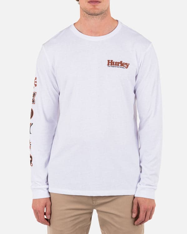hurley Everyday Society Long Sleeve WHITE