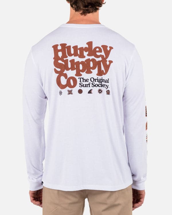 Hurley Everyday Society Long Sleeve WHITE