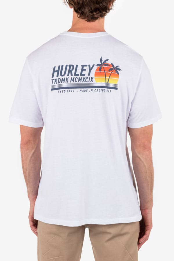 Hurley Everyday Sun Stripes Short Sleeve WHITE