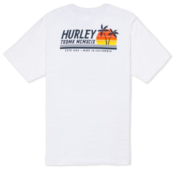 Hurley Everyday Sun Stripes Short Sleeve WHITE