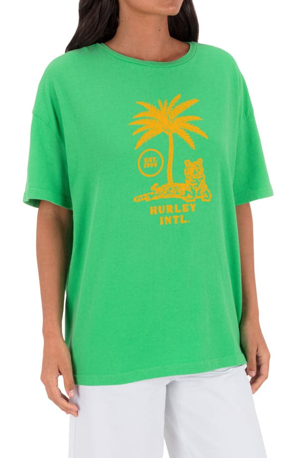Hurley Ex Libris Boyfriend Tee Island Green