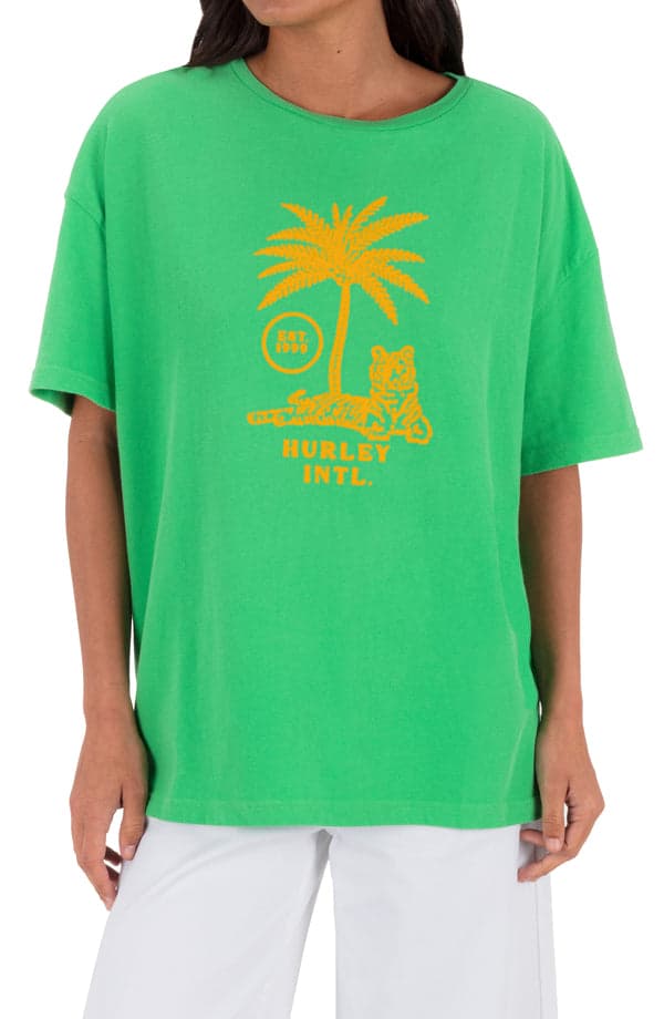 hurley Ex Libris Boyfriend Tee Island Green