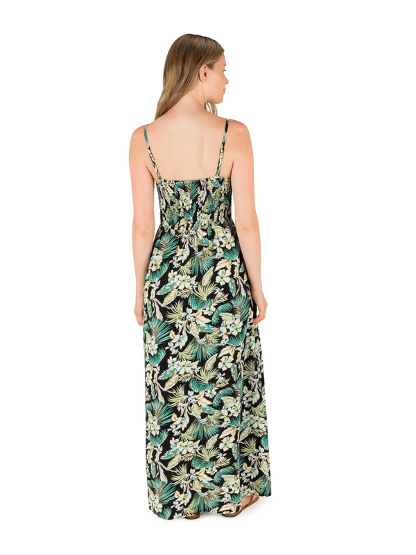 Hurley Fall Palms Maxi Dress BLACK