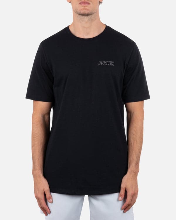 hurley Fastlane Lined Short Sleeve Black
