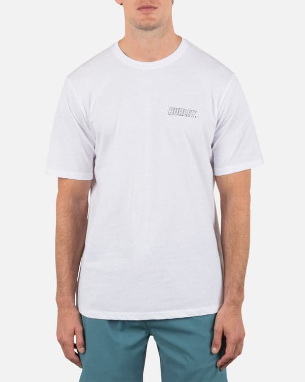 hurley Fastlane Lined Short Sleeve White
