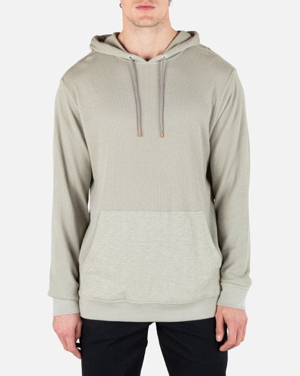 hurley Felton Thermal Long Sleeve Hoodie Sandstorm