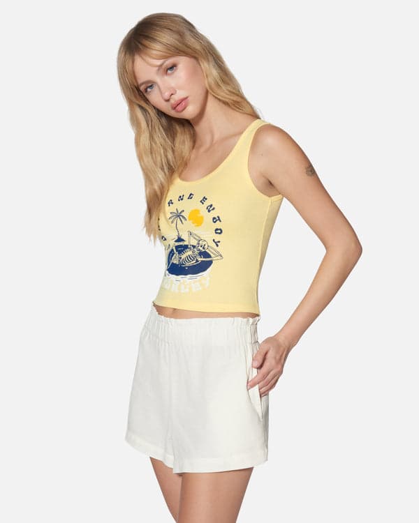 Hurley Floating Scoop Neck Tank Golden Haze