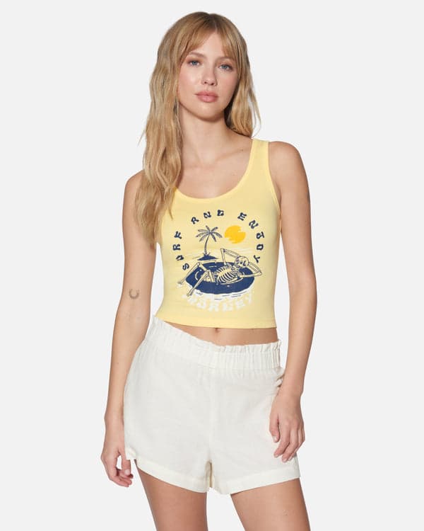 hurley Floating Scoop Neck Tank Golden Haze