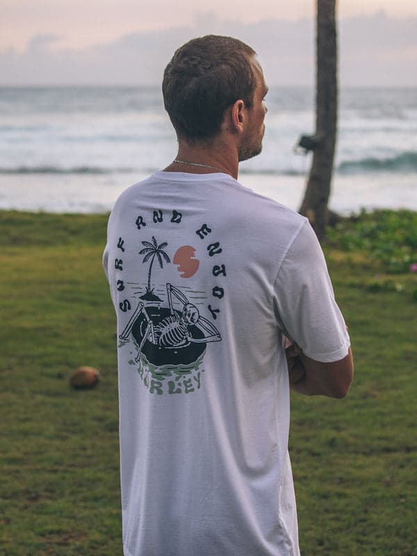 hurley Floating Short Sleeve White