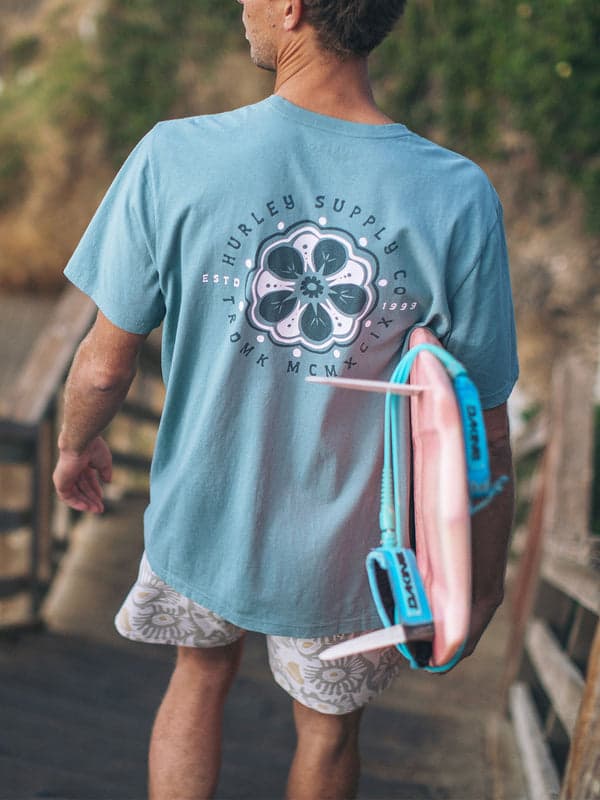 hurley Flowered Short Sleeve Artillery