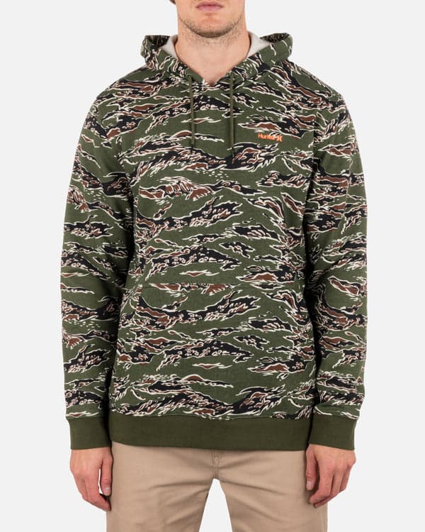hurley Forest Camo Pullover CHARCOAL FERN