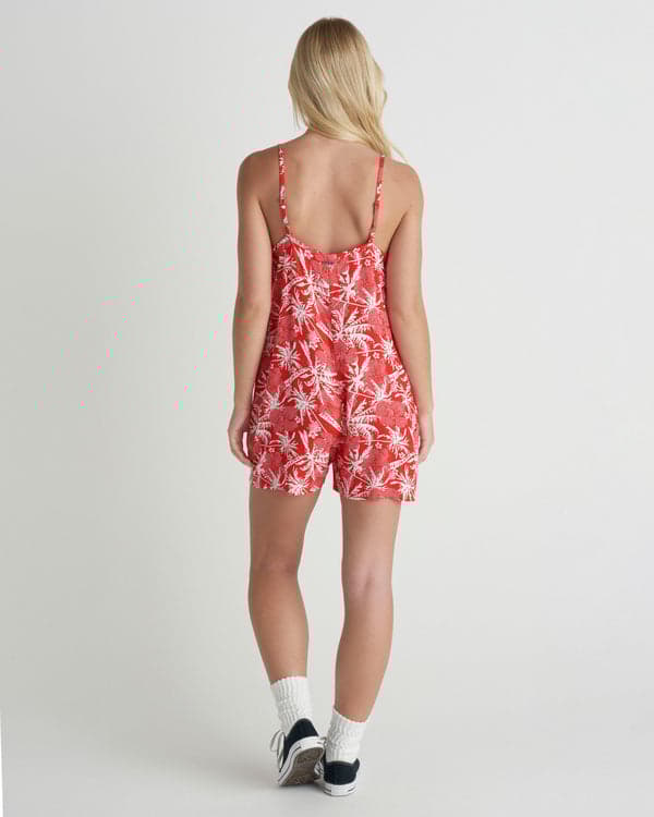Hurley Getaway Romper Float Red
