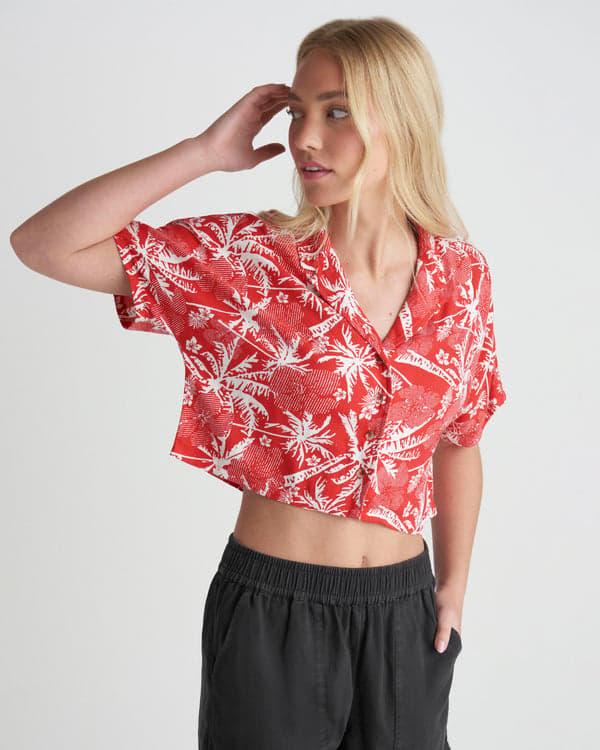 Hurley Getaway Short Sleeve Float Red