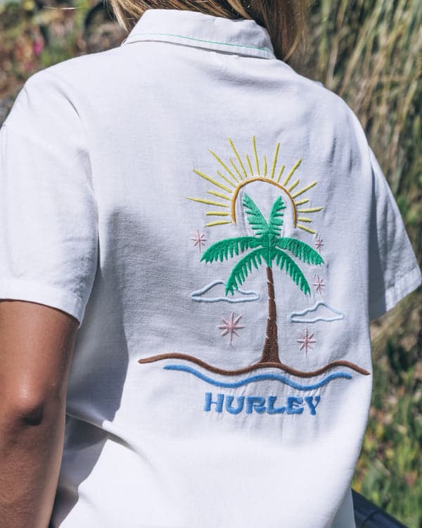 Hurley Goldie Boyfriend Short Sleeve Off White