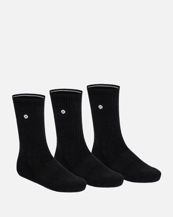 hurley H2O-Dri Crew Sock (3 Pack) Black