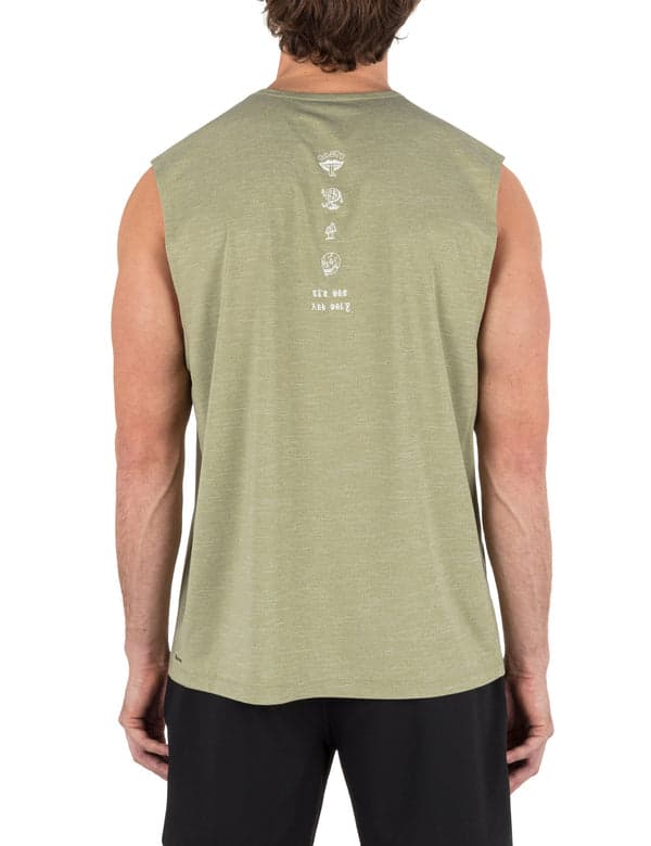 Hurley H2O Dri Outback Muscle Tank CACTUS ROOT
