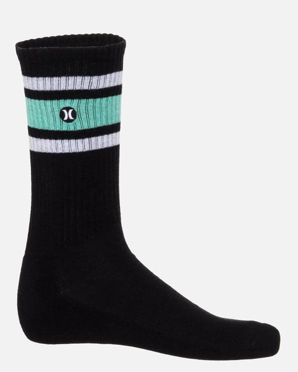 hurley H2O Dri Stripe Crew 1Pk Black