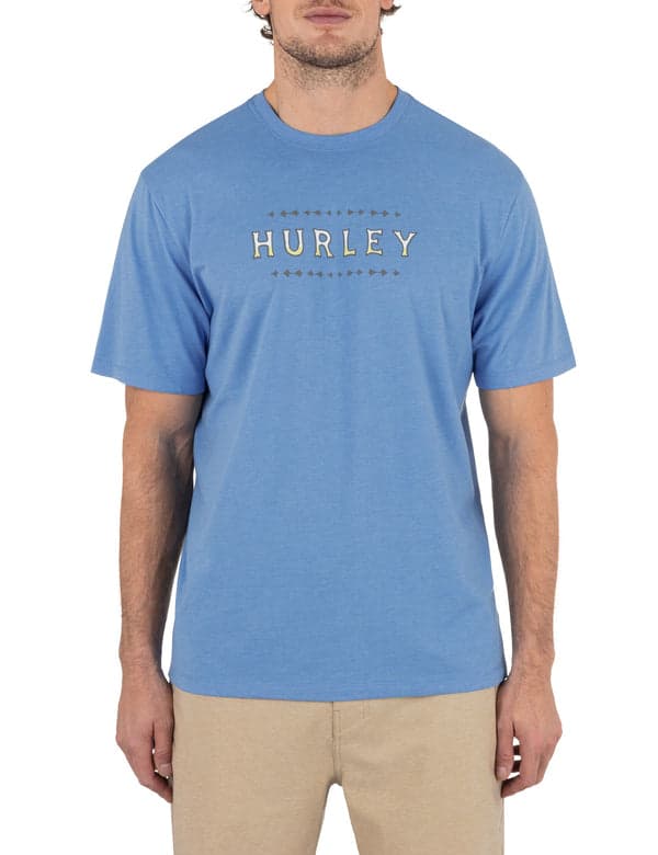 hurley Hieroglyph Short Sleeve AQUIFER HEATHER