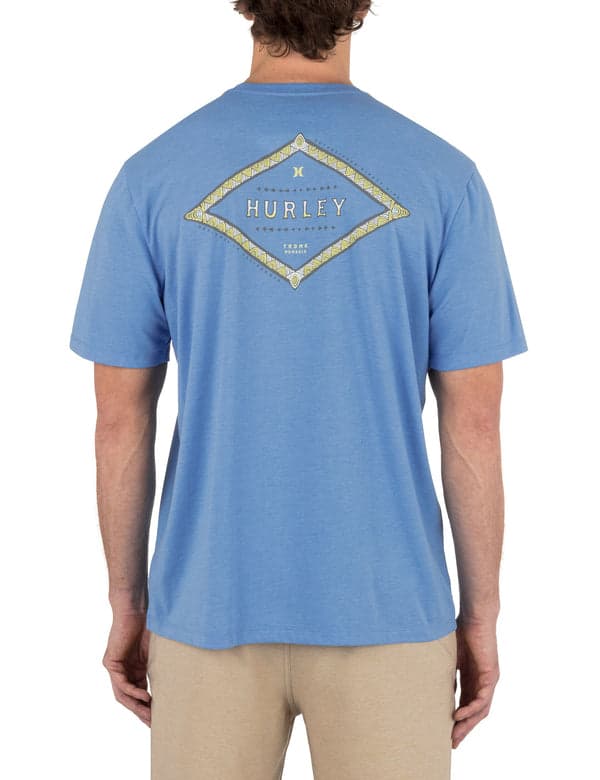 Hurley Hieroglyph Short Sleeve AQUIFER HEATHER