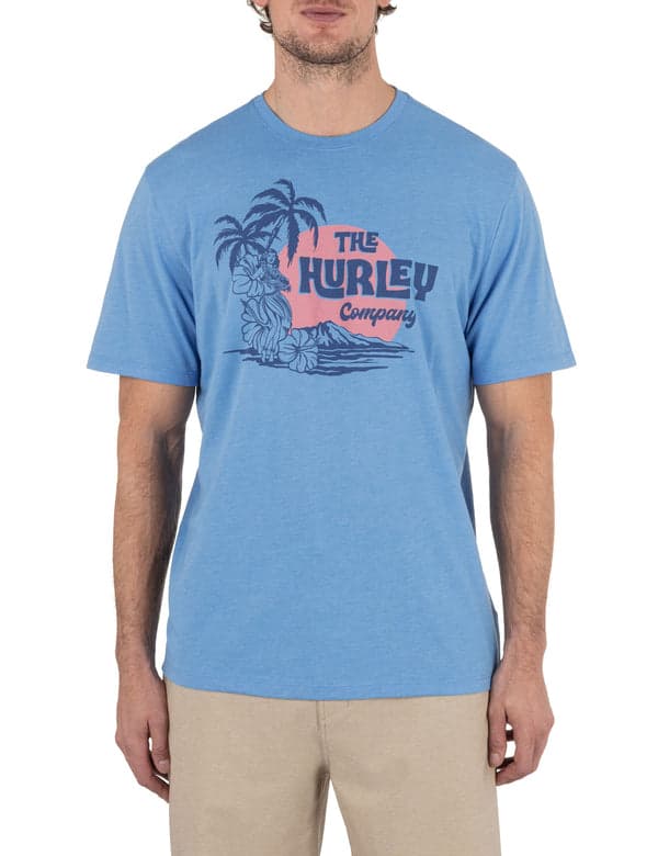 hurley Hula Hula Short Sleeve AQUIFER HEATHER