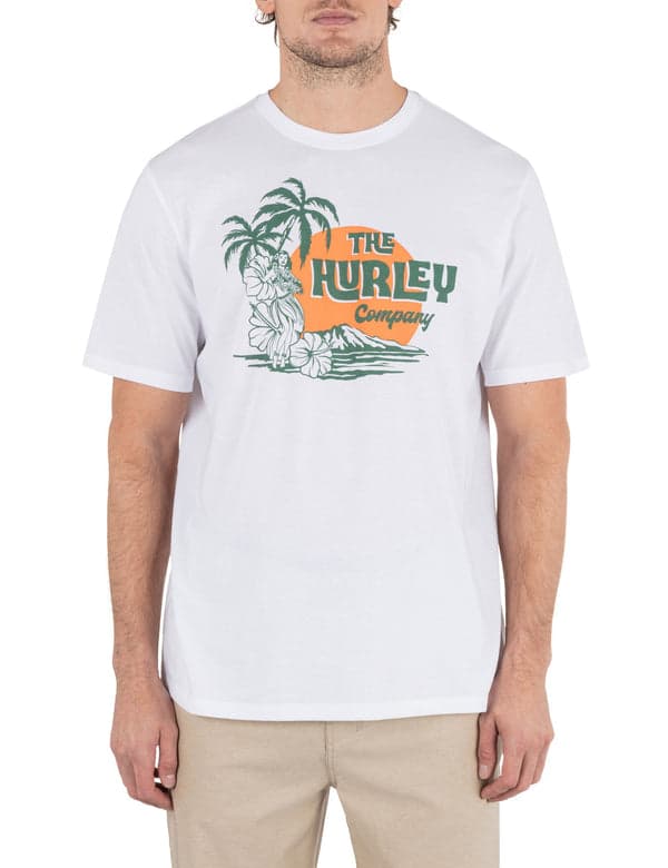 hurley Hula Hula Short Sleeve WHITE