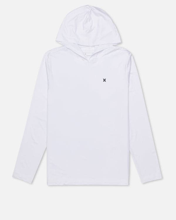 Hurley Hybrid UPF Hooded Long Sleeve White