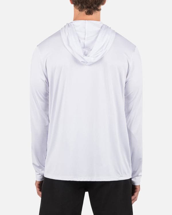 Hurley Hybrid UPF Hooded Long Sleeve White