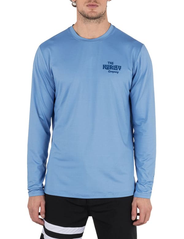 hurley Hybrid UPF Long Sleeve LIGHT BLUE