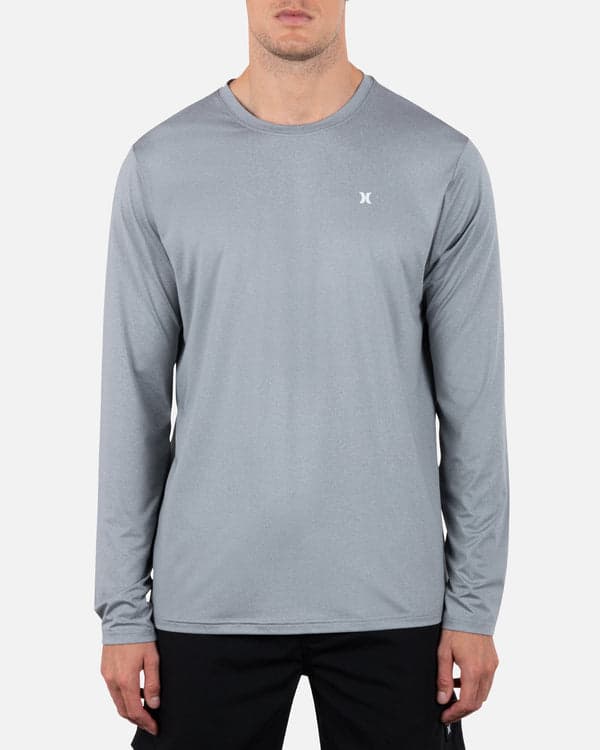 hurley Hybrid UPF Long Sleeve Particle Heather
