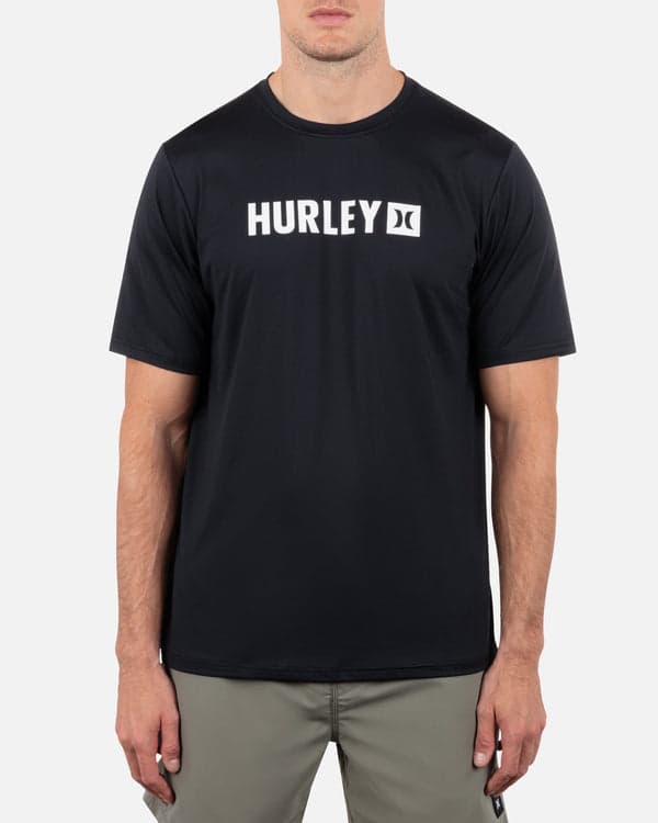 hurley Hybrid UPF Short Sleeve Black