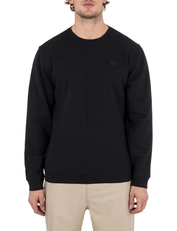 hurley Icon Long Sleeve Crew BLACK