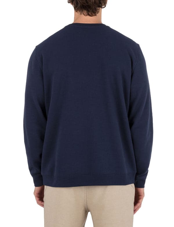Hurley Icon Long Sleeve Crew DARK BLUE