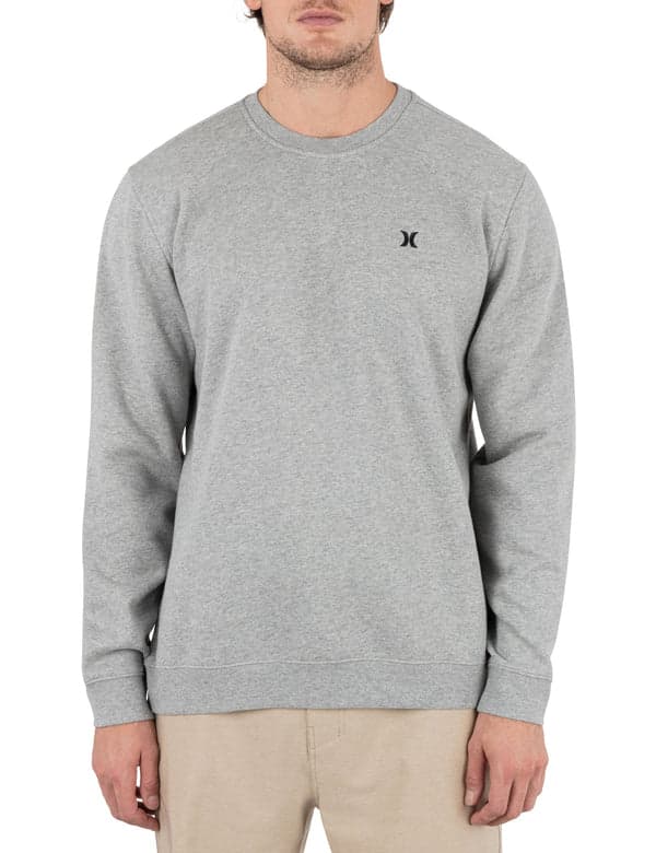 hurley Icon Long Sleeve Crew GREY HEATHER