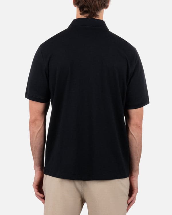 Hurley Icon Slub Polo Short Sleeve Black