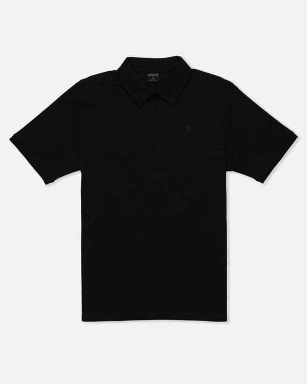 Hurley Icon Slub Polo Short Sleeve Black