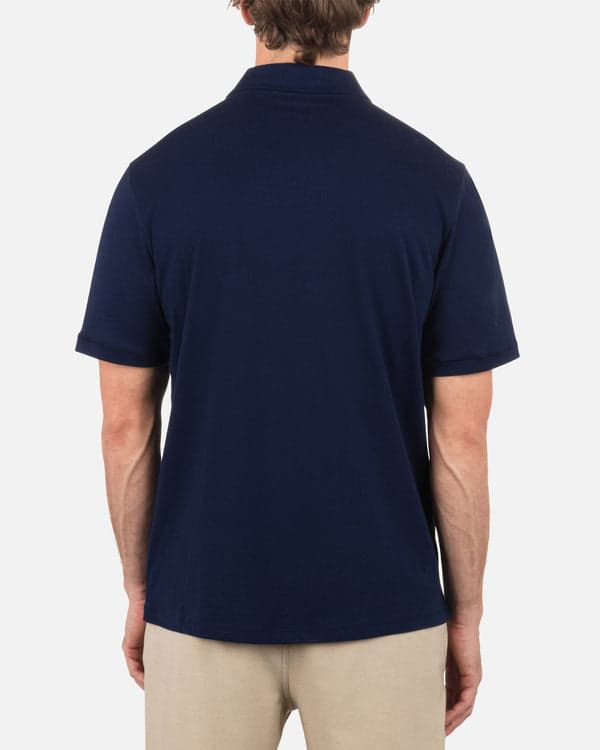 Hurley Icon Slub Polo Short Sleeve Obsidian