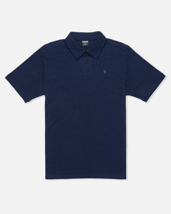 Hurley Icon Slub Polo Short Sleeve Obsidian