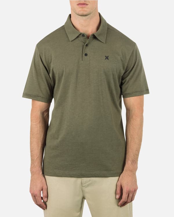 hurley Icon Slub Polo Short Sleeve Olive