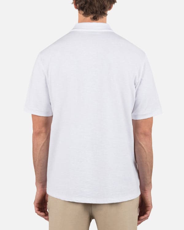 Hurley Icon Slub Polo Short Sleeve White
