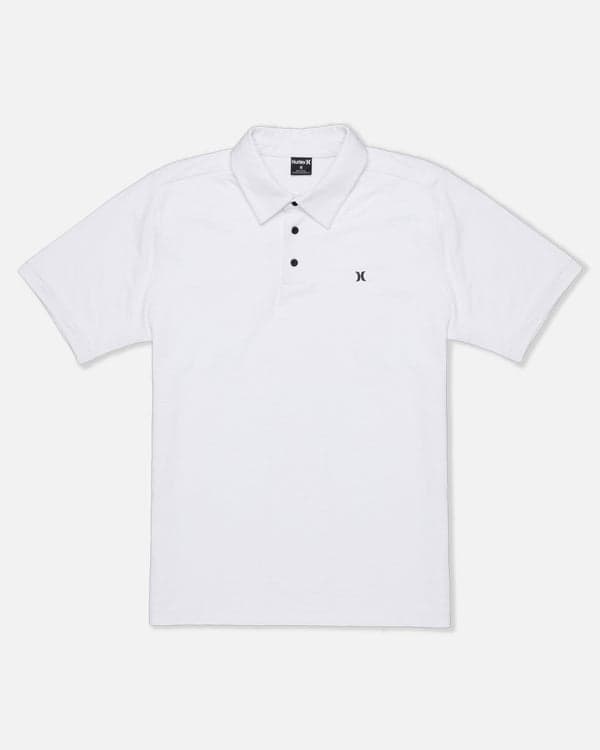 Hurley Icon Slub Polo Short Sleeve White